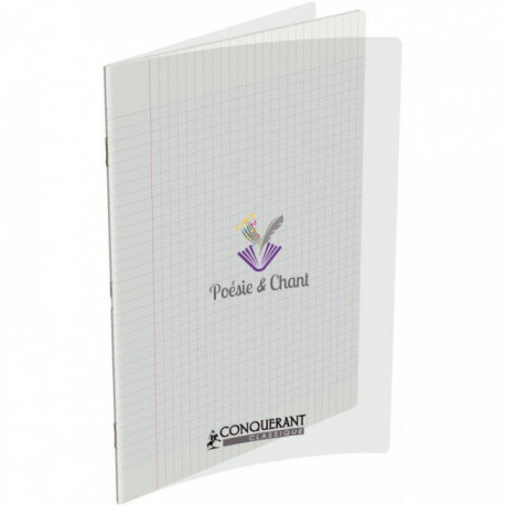 CAHIER POLYPRO POESIE 24x32 48 PAGES UNIES ET Grands carreaux SEYES 90G 400006768 - 100% recyclable - Fab France