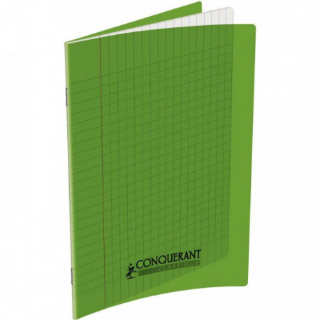 CAHIER POLYPRO VERT 17x22 90G 96 PAGES Grands carreaux SEYES 100902096 - PEFC - Ecolabel - 100% recyclable - Fab France