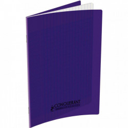 CAHIER POLYPRO VIOLET 17x22 90G 48 PAGES Grands carreaux SEYES 100105472 - PEFC - 100% recyclable - Fab France