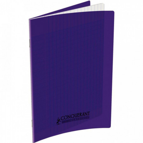 CAHIER POLYPRO VIOLET 17x22 90G 48 PAGES Grands carreaux SEYES 100105472 - PEFC - 100% recyclable - Fab France