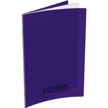 CAHIER POLYPRO VIOLET 17x22 90G 96 PAGES Grands carreaux SEYES 100105477 - PEFC - Ecolabel - 100% recyclable - Fab France