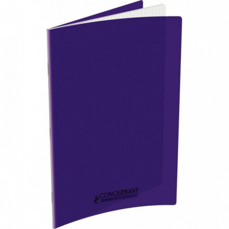 CAHIER POLYPRO VIOLET 24x32 90G 48 PAGES Grands carreaux SEYES 400067932 - PEFC - 100% recyclable - Fab France