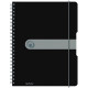 CAHIER SPIRALE   80g A4+ 4 TROUS 5X5 160 pages COUV PP + ELASTIQUE