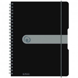 CAHIER SPIRALE   80g A4+ 4 TROUS 5X5 160 pages COUV PP + ELASTIQUE