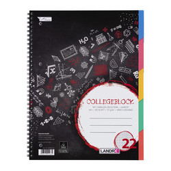 CAHIER SPIRALE   80g PERFOREE A4+ couv.carte rigide   5x5  160 pages