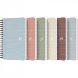 CAHIER SPIRALE 9X14 180P 5X5 90G  MY REC'UP OXFORD 100% RECYCLE FAB France 