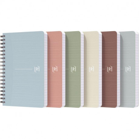 CAHIER SPIRALE 9X14 180P 5X5 90G  MY REC'UP OXFORD 100% RECYCLE FAB France 