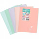 CAHIER SPIRALE A4 160P. 5X5 90G COUV PP+2RABATS  KOVERBOOK BLUSH 