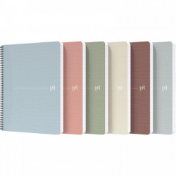 CAHIER SPIRALE A4 180P 5X5 90G  MY REC'UP OXFORD 100% RECYCLE FAB France 
