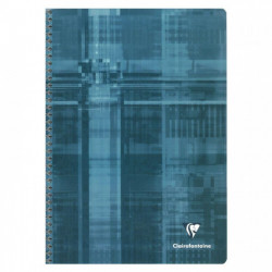 CAHIER SPIRALE A4 180P 90G Grands carreaux SEYES CLAREFONTAINE  68161C - PEFC - 100% recyclable - Fab France