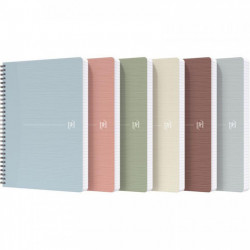 CAHIER SPIRALE A5 180P 5X5 90G  MY REC'UP OXFORD 100% RECYCLE FAB France 