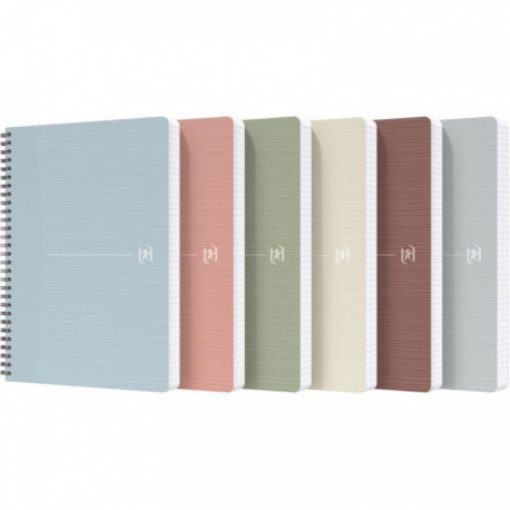 CAHIER SPIRALE A5 180P 5X5 90G  MY REC'UP OXFORD 100% RECYCLE FAB France 