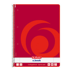 CAHIER SPIRALES A4+ PERFORES 4 TROUS 70G 200P LIGNE  COMPARTIMENTS DE COULEURS