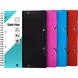 CAHIER +TRIEUR 6 INTERC+CHEMISE ELAST A4+ 180 PAGES 90 G COUV. POLYPRO RECYCLE 5x5