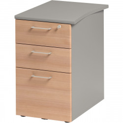 CAISSON BOUT BUREAU JAZZ+ FAB FR P,61  HETRE / GRIS GAR. 3 ANS