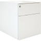 CAISSON MÉTALLIQUE MOBILE NF 2 TIROIRS DONT 1 DOSSIERS SUSPENDUS L42 P53,3 H50,5 CM BLANC GAR 5 ANS