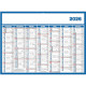 CALENDRIER 7 MOIS SUR CHAQUE FACE 29X39,5CM