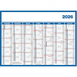 CALENDRIER 7 MOIS SUR CHAQUE FACE 40X55CM SOUPLE