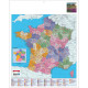 CALENDRIER CARTE DE FRANCE 14 MOIS 55X43CM