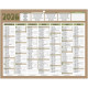 CALENDRIER SEMESTRIEL 7 MOIS SUR CHAQUE FACE NATURA MINI 21X26,5CM