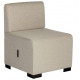 Canapé Hizia 1 place beige sahara. Modulable, revêtement tissu polyester. Assemblage facile et sans outil. Assises H45 X P62 X L