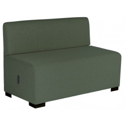 Canapé Hizia 2 places vert forêt. Modulable, revêtement tissu polyester. Assemblage facile et sans outil. AssisesH45 X P62 X L 1