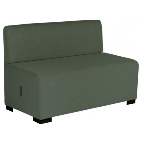 Canapé Hizia 2 places vert forêt. Modulable, revêtement tissu polyester. Assemblage facile et sans outil. AssisesH45 X P62 X L 1