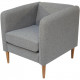 CANAPÉ KANAP 1 PLACE GRIS REVET.POLYESTER 4 PIEDS CONIQUES BOIS DE HEVEA A VISSER L 71CM H76 CM ASSISE P 55 XL 53 H 45CMMousse d