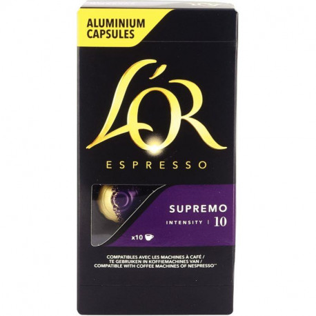 CAPSULES P/NESPRESSO OR SUPREMO  BTE10