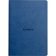 CARNET  A5 LIGNE 64P 90G IVOIRE  COUV SOUPLE BLEU SAPHIR RHODIARAMA  - PEFC 