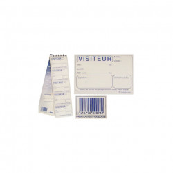 CARNET VISITEURS 200 BADGES + DUPLICATA 89X59 LEBON 2093 LEBON