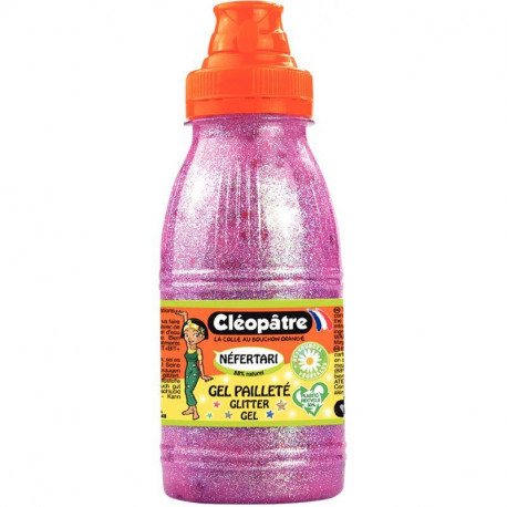 Carton de 4 Flacons 500 ml de gels pailletés décoratifs