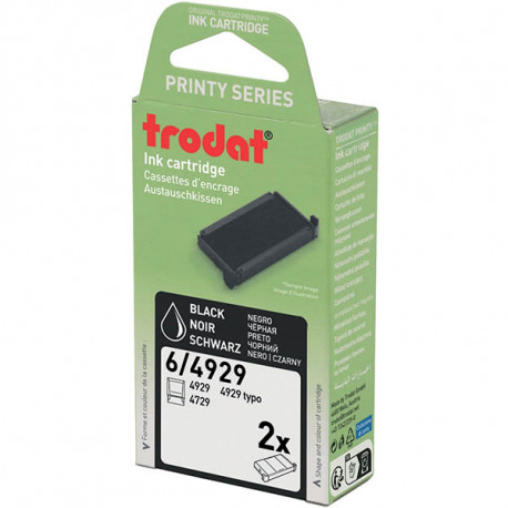 CASSETTES D'ENCRAGE CASSETTES 6/4929 ENCRE NOIR RECHARGES ENCRIER BLISTER DE 2
