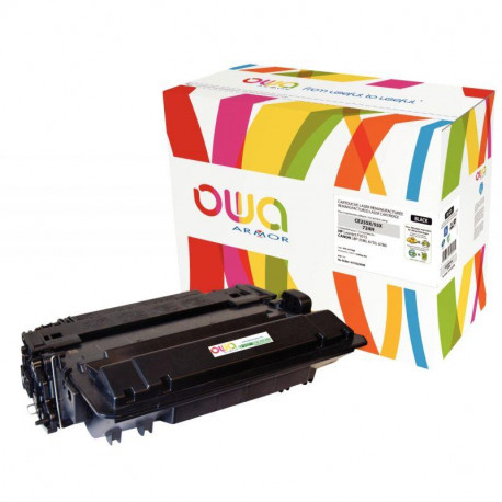 CE255X OWA ARMOR CARTOUCHE LASER NOIRE HAUTE CAPACITÉ P/ HP 55X (CE255X)