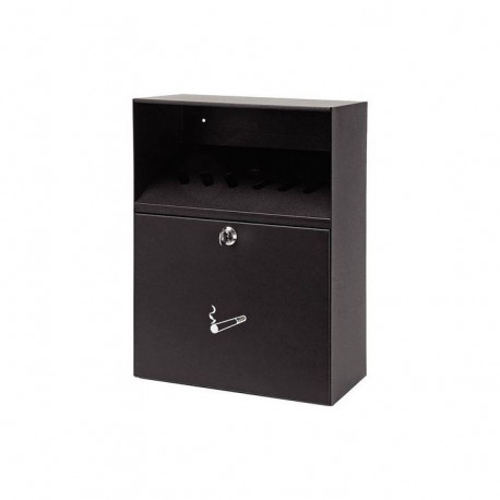 CENDRIER EXTÉRIEUR MURAL 2 LITRE ACIER ANTHRACITE . Ouverture/fermeture par serrure à clé (2 clés fournies). Fixation murale (vi