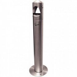 CENDRIER SUR PIED INOX 8 LITRES AVEC SAC A poser ou fixer au sol.
Blocage de la tête par serrure à clé. L29 X H100 X P13 CM 8L 4