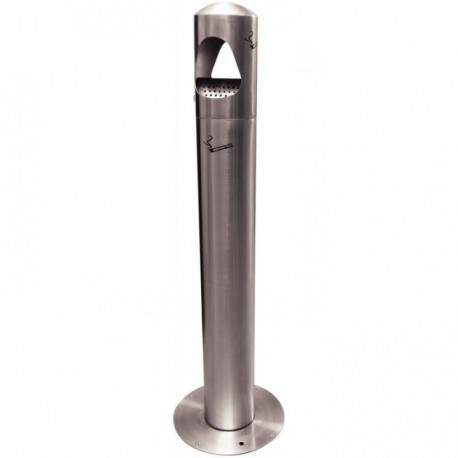 CENDRIER SUR PIED INOX 8 LITRES AVEC SAC A poser ou fixer au sol.
Blocage de la tête par serrure à clé. L29 X H100 X P13 CM 8L 4