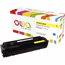 CF542X OWA ARMOR CARTOUCHE LASER JAUNE HAUTE CAPACITÉ P/HP 203X (CF542X)
