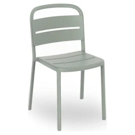 CHAISE 4 PIEDS COMO INTERIEUR/EXTERIEUR POLYPROPYLENE AVEC FIBRE DE VERRE GRIS VERDOSO ASSISE H 46X P53,5L50,9CMDOSSIER H 36,5 C