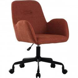 CHAISE FAUTEUIL SHINEO À ROULETTES TERRACOTTA ASSISE L 60 XP 56 CM HAUTEUR DE 84 A 91,5 CM VER.CLASS 3 ROULETTE SOL DUR NORMES B