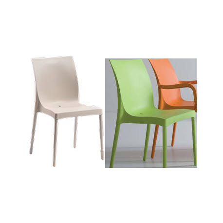 CHAISE IRIS TECHNO VERT 42 ASSISE H45 X P 54 CM POLYMER STRUCTURE 4 PIEDS Les sièges Iris combinent solidité et design italien d