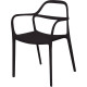 CHAISES NOVA NOIR LOT 2 ENTIEREMENT EN POLYPROPYLENE ANTI UV USAGE INTERIEUR EXTERIEUR HT ASS.45CM LOT DE 2 Design contemporain 