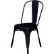 CHAISES URBAN NOIR LOT DE 2 Idéale pour un usage en intérieur et en extérieur. Acier galvanisé, laqué mat. Hauteur d'assise: 45c