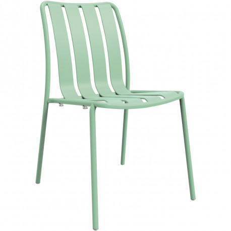 CHAISE VERANO VERT MENTHEL43,6 X P58,4 X H 84,2 ASSISE H 46CM Mobilier extérieur entièrement 100% aluminium, durable et élégant,