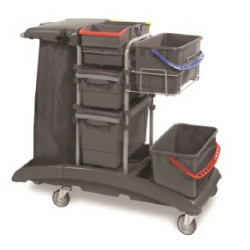 CHARIOT MENAGE/LAVAGE PRE IMPREGNATION 111CM*54CM*105CM 35.5KG GRIS IDEATOP C 111 FR2