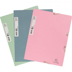 CHEMISE 3 RABATS À ÉLASTIQUES AUTENTIK EN CARTE RECYCLÉE 400G, COLORIS ASSORTIS