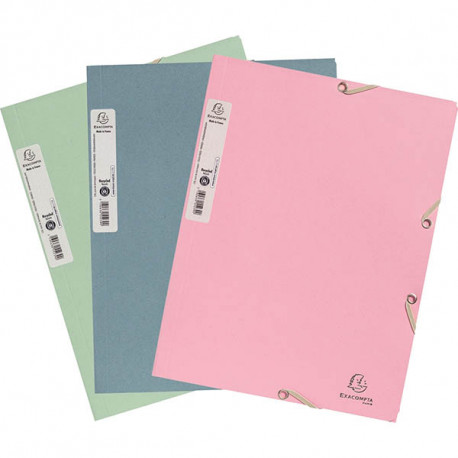 CHEMISE 3 RABATS À ÉLASTIQUES AUTENTIK EN CARTE RECYCLÉE 400G, COLORIS ASSORTIS