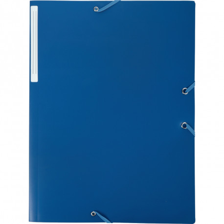 CHEMISE 3 RABATS À ÉLASTIQUES BLEU POLYPROPYLÈNE OPAQUE 4-10ÈME FORMAT 24X32 CM