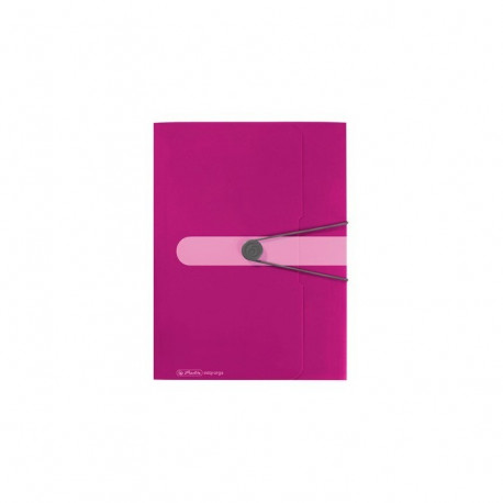 CHEMISE 3 RABATS A ELASTIQUE EN POLYPROPYLENE  A4 FRAMBOISE OPAQUE
