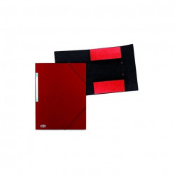 CHEMISE CARTE LUSTREE 510E BICOLORE 3 RABATS+ELAST. BOSTON PQT10 ROUGE ELBA